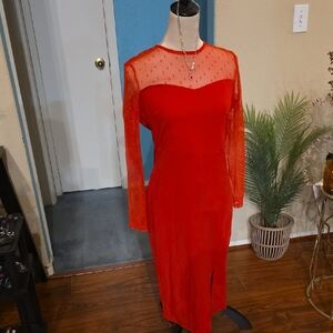 Absolutely Famous Red Long Sleeve Dress